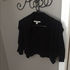 Copped Black Cardigan